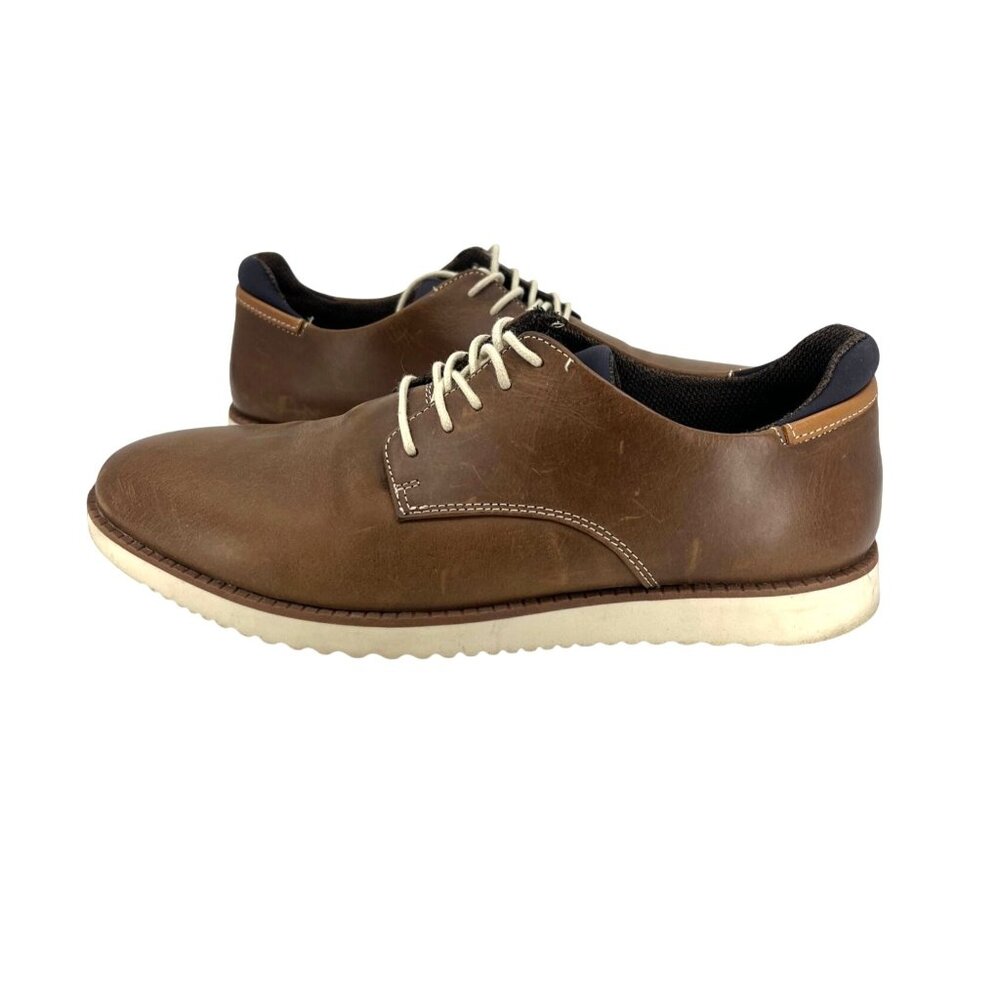 Dr. Scholls Mens Brown Lace-Up Leather Shoes Size 10.5